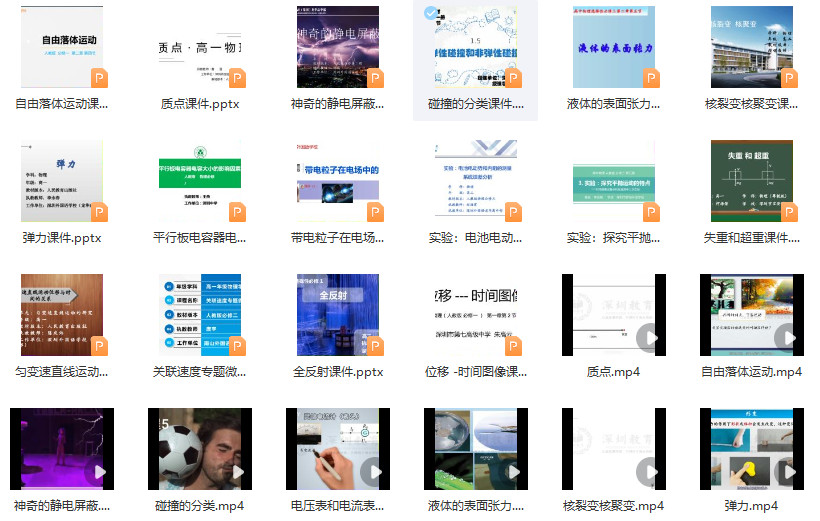 【合集下载】高中物理深圳市教师微课大赛 -2021 （视频+教案+课件）